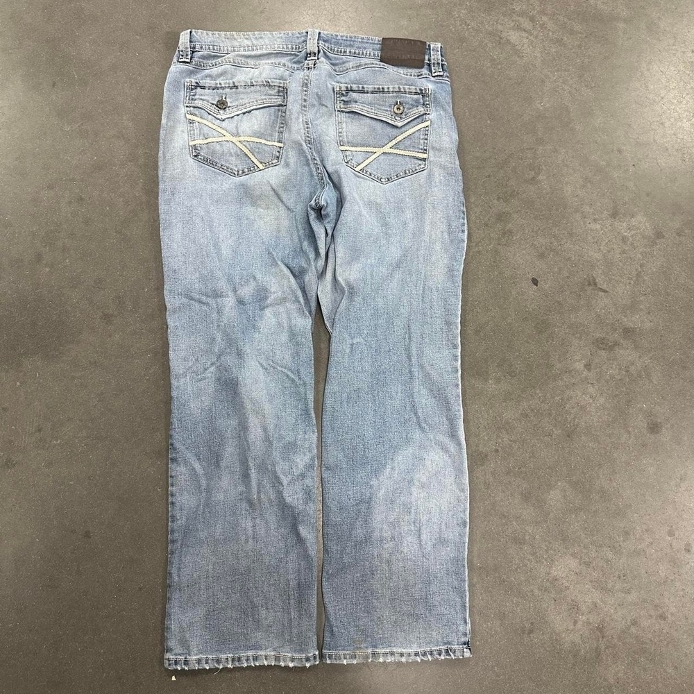 TK Axel Light wash faded straight leg denim jeans Size 40x32 - Picture 4 of 6